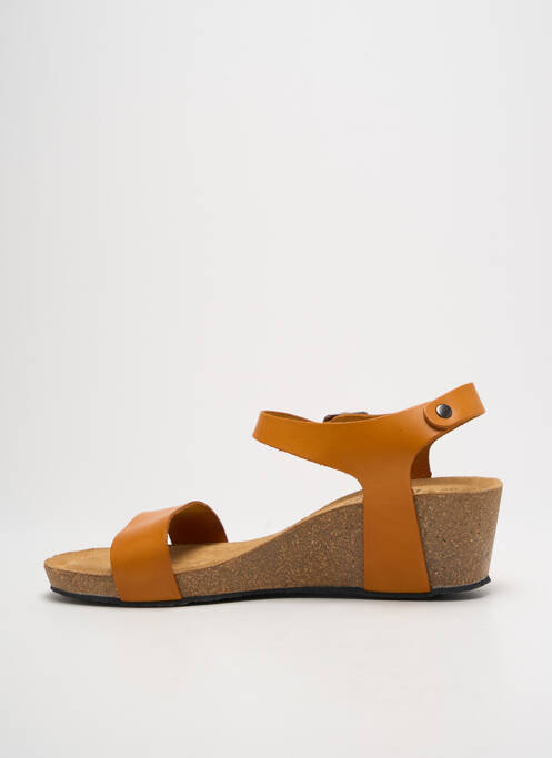 Sandales/Nu pieds jaune PLAKTON pour femme