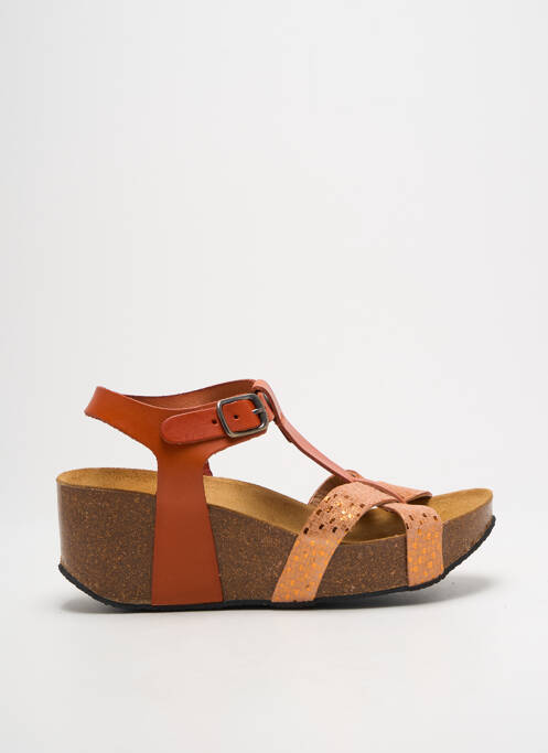 Sandales/Nu pieds orange PLAKTON pour femme