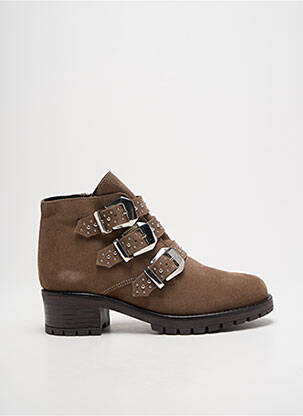 Bottines/boots nubuck talon de 4 à 6cm marron ALFA femme