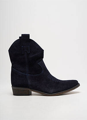 Bottines/boots bout pointu talon plat jusqu'à 3cm bleu ALFA femme