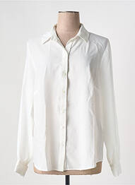 Chemisier tissage crêpe manches longues blanc GUY DUBOUIS femme