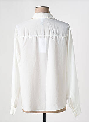 Chemisier tissage crêpe manches longues blanc GUY DUBOUIS femme