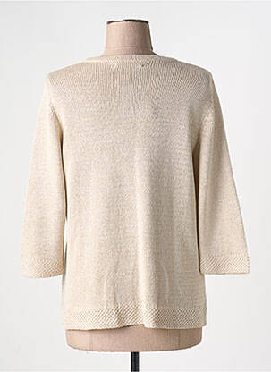 Gilet manches longues col rond beige I.ODENA femme