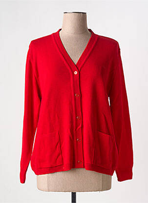 Gilet manches longues stretch rouge I.ODENA femme