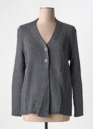 Gilet manches longues stretch gris I.ODENA femme