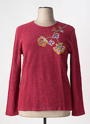 Pull coupe cintrée manches longues rose GRIFFON femme