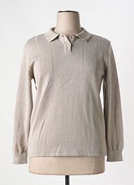 Pull coupe cintrée manches longues gris GRIFFON femme