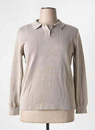 Pull coupe cintrée manches longues gris GRIFFON femme
