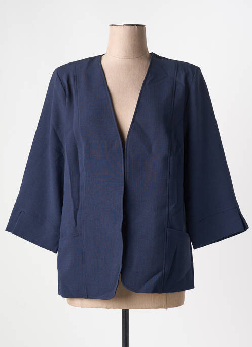Veste chic tissage crêpe bleu GUY DUBOUIS femme