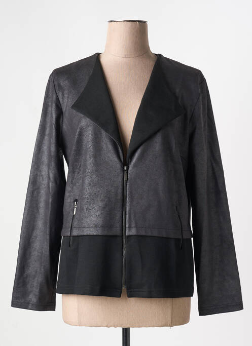 Veste casual tissage suedine noir GUY DUBOUIS femme