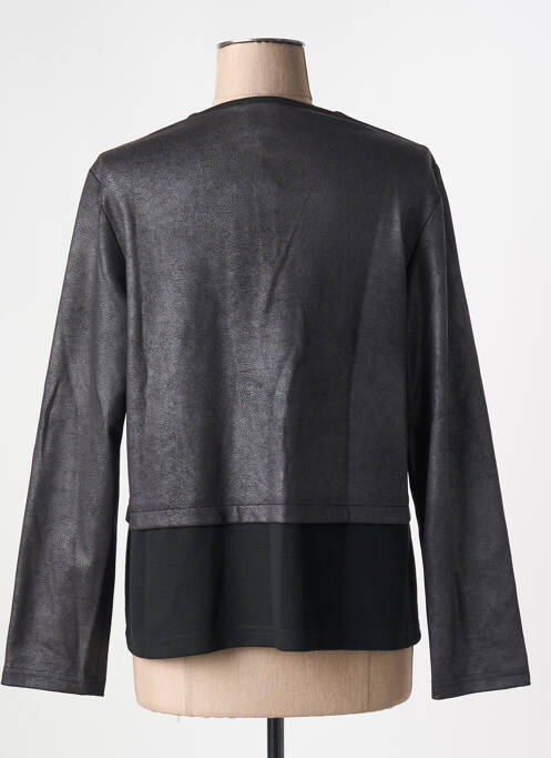 Veste casual tissage suedine noir GUY DUBOUIS femme