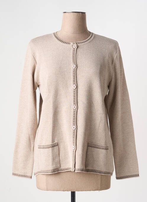 Gilet manches longues stretch beige I.ODENA femme