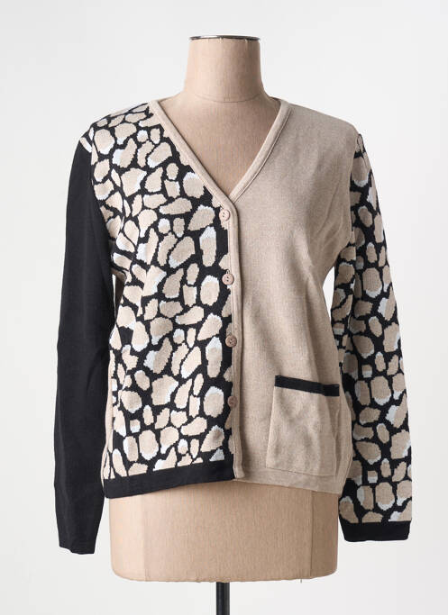 Gilet manches longues stretch marron I.ODENA femme
