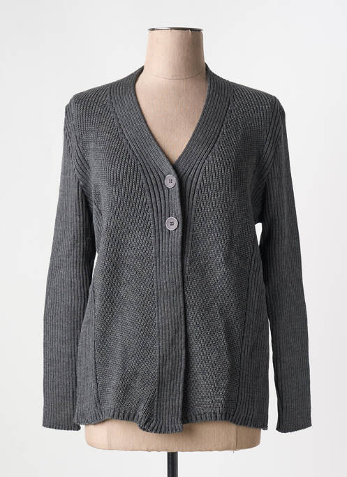 Gilet manches longues stretch gris I.ODENA femme