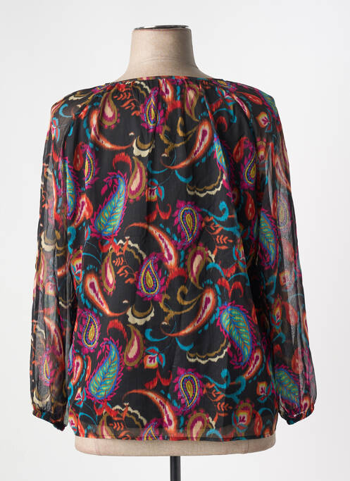 Blouse col rond manches longues noir GRIFFON femme