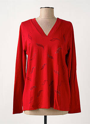 T-shirt manches longues manches longues rouge GRIFFON femme