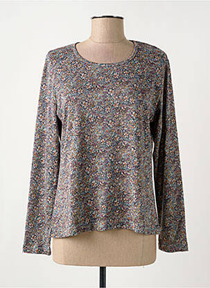 Top stretch manches longues gris GRIFFON femme