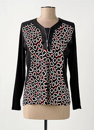 Top stretch manches longues noir GRIFFON femme