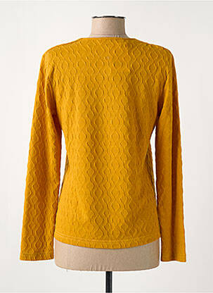 Top tissage jersey manches longues jaune GRIFFON femme