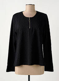 Top tissage jersey manches longues noir GRIFFON femme