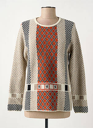 Pull stretch manches longues gris GUY DUBOUIS femme