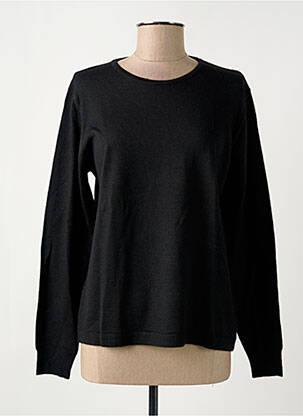 Pull stretch manches longues noir QUATRE VINGT JOURS femme