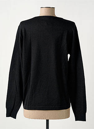 Pull stretch manches longues noir QUATRE VINGT JOURS femme