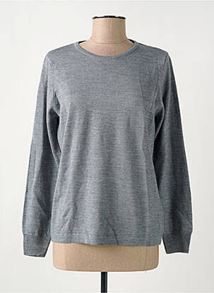 Pull stretch manches longues gris QUATRE VINGT JOURS femme