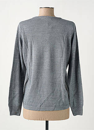 Pull stretch manches longues gris QUATRE VINGT JOURS femme