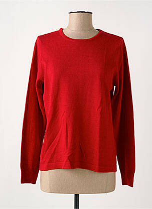 Pull coupe cintrée manches longues rouge QUATRE VINGT JOURS femme