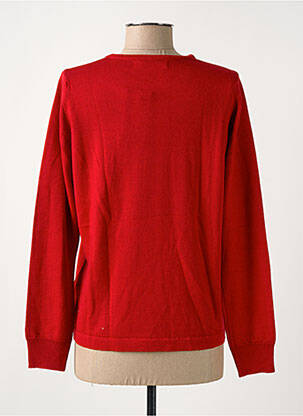 Pull coupe cintrée manches longues rouge QUATRE VINGT JOURS femme