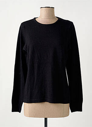 Pull coupe cintrée manches longues noir QUATRE VINGT JOURS femme