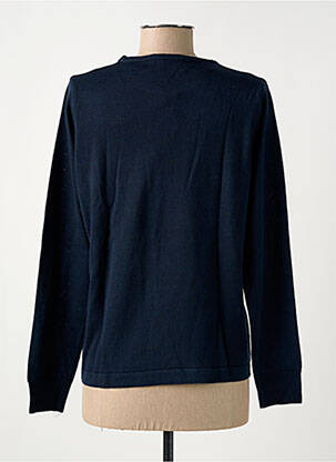 Pull stretch manches longues bleu QUATRE VINGT JOURS femme