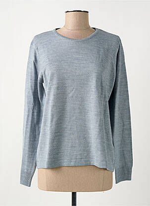Pull tissage chiné manches longues gris QUATRE VINGT JOURS femme