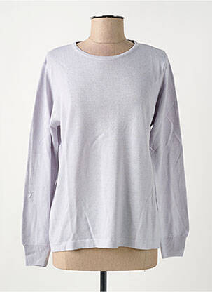 Pull coupe cintrée manches longues gris QUATRE VINGT JOURS femme