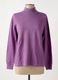 Pull stretch manches longues violet QUATRE VINGT JOURS femme