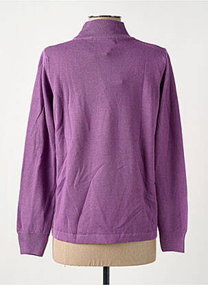 Pull stretch manches longues violet QUATRE VINGT JOURS femme