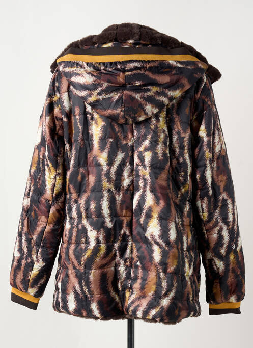 Doudoune poches a capuche marron REVER MILE femme