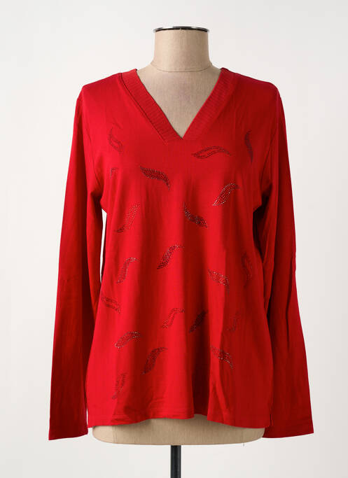 T-shirt manches longues manches longues rouge GRIFFON femme