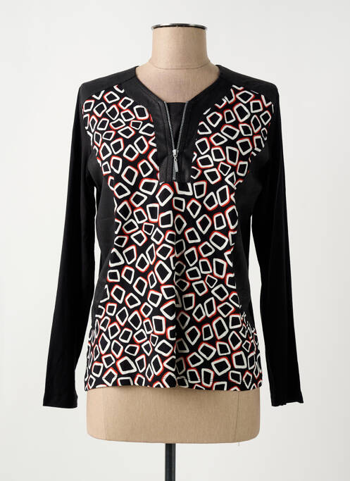 Top stretch manches longues noir GRIFFON femme