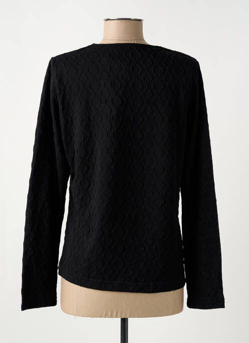 Top tissage jersey manches longues noir GRIFFON femme