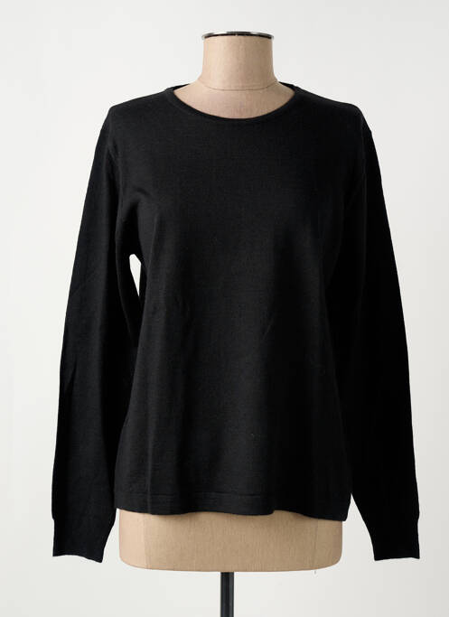 Pull stretch manches longues noir QUATRE VINGT JOURS femme