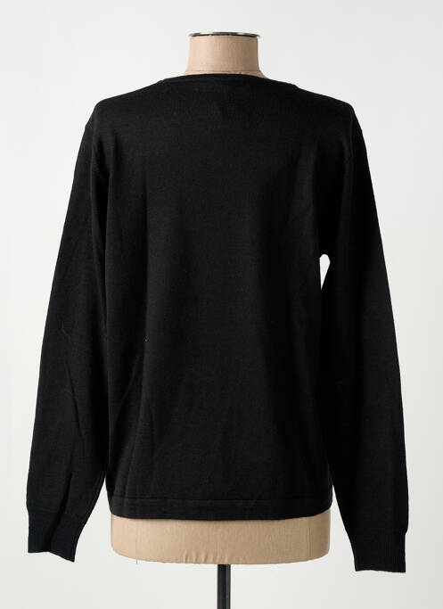 Pull stretch manches longues noir QUATRE VINGT JOURS femme