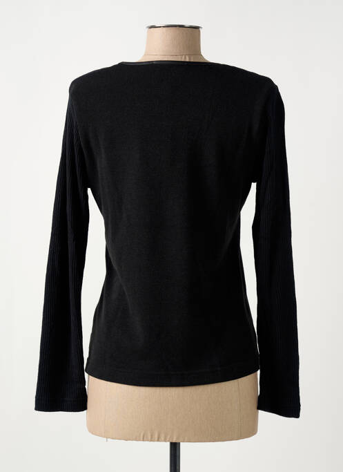 Pull coupe cintrée manches longues noir GRIFFON femme