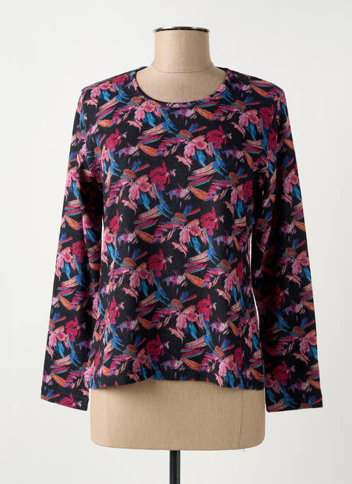 Pull coupe cintrée manches longues noir GRIFFON femme