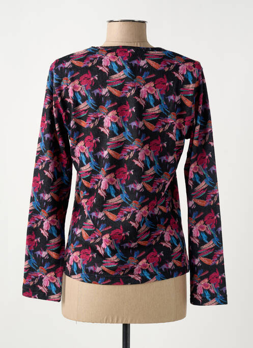 Pull coupe cintrée manches longues noir GRIFFON femme