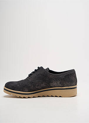 Derbies tissage satiné talon plat jusqu'à 3cm argent LPB femme