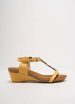 Sandales/nu pieds talon compensé talon de 4 à 6cm jaune LPB femme