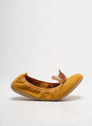 Ballerines bout rond talon plat jusqu'à 3cm jaune LPB femme