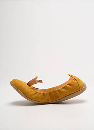Ballerines bout rond talon plat jusqu'à 3cm jaune LPB femme